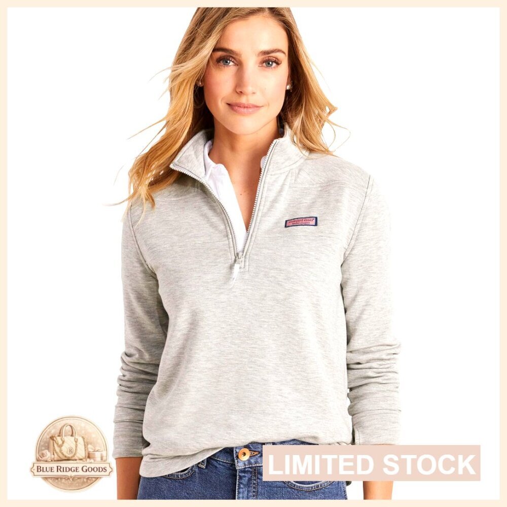 Relaxed Fit Quarter Zip Pullover Sweater Cozy Preppy Layering Staple